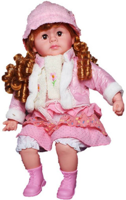 

ToyJoy Cute blinking doll 52cm battery operated singing 5 rhymes - 52 cm(Multicolor)