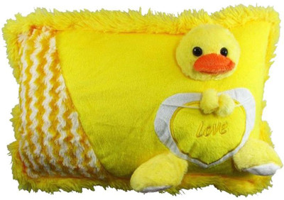 

PIST Soft Toys Yellow Duck Face Pillow - 32 cm(Yellow)