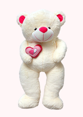 

ToynJoy Premium Quality Beautiful & Cuddlesome Cream\Butter Colored Big Teddy Bear Stuffed Toy - 54 inch(Cream\Butter)