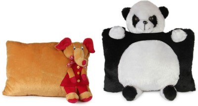 

Deals India Deals India Brown Elephant Pillow(40 cm) and Panda Pillow(40 cm) (set of 2) - 40 cm(Multicolor)