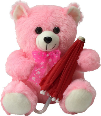

Ultra Teddy Soft Toy with Umberalla - 11 inch(Pink)
