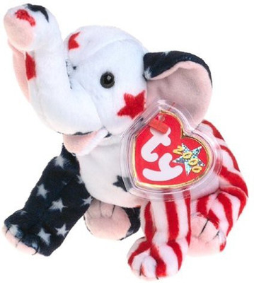 

ty Beanie Babies Righ The Elephant 2000 - 13 inch(White)