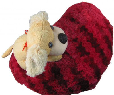 Tickles Heart Dog cushion 6 inch Red1 Tickles Soft Toys