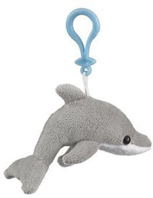 

Wildlife Artists Dolphin Animal Clip Keychain Wild Life Artist - 10 inch(Grey)
