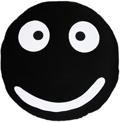 

Grab A Deal Soft Smiley Emoticon Black Round Cushion Pillow Stuffed Plush Toy Doll (Cute Baby) - 12 inch(Black)