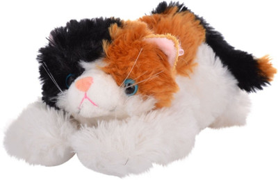 Twisha Cat With Music Lying 3 Colour - 10 inch(White, Black, Brown), Black;brown;white