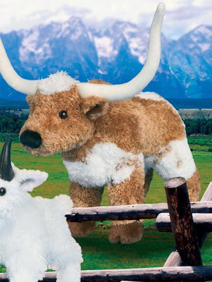 

Douglas Cuddle Toys Tbone Longhorn Steer Soft Cuddly Farm Barnyard Animal 8" - 8 inch(Brown)