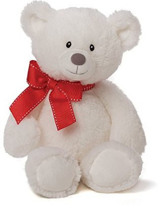

Gund Valentine'S Valerie Medium White Teddy Bear With Red Bow(White)