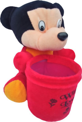 

Aparshi mickey stuffed toy pen holder - 18 cm(Red)