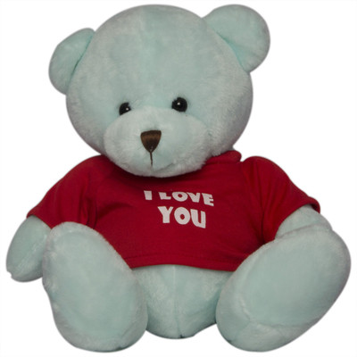 

Twisha Bear With T Shirt I Love You Blue Small - 12 cm(Multicolor)