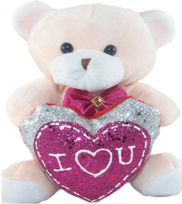 Tickles I Love You Heart Teddy107  - 15 cm(Beige)