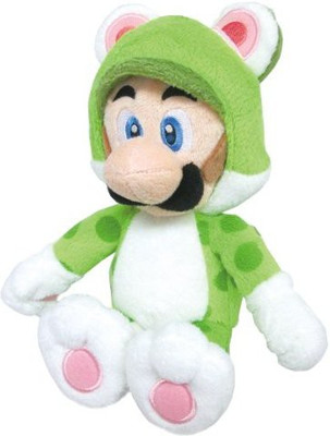 

Sanei Super Mario 3D World Neko Cat Luigi 9" Plush Doll(Green)