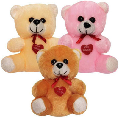 

Capstone Small multi color teddy bear - 18 cm(Pink)