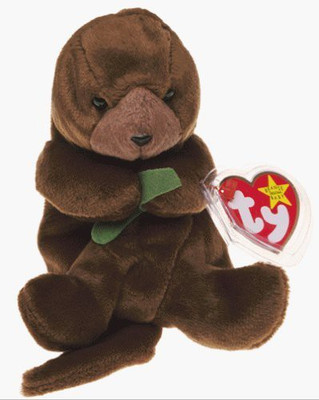 

TY Beanie Babies Seaweed The Otter(Brown)