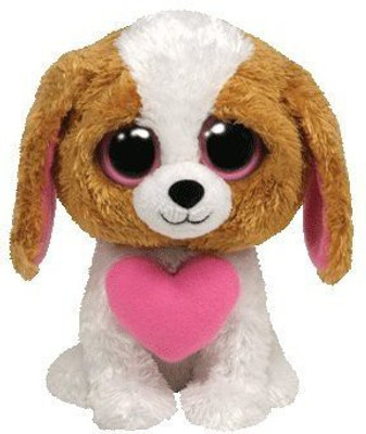 

TY Beanie Babies Cookie Dog With Heart For Valentines - 7 inch(Brown)