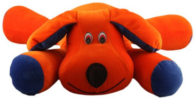 

Touchy Toys Dog Pillow - 45.72 cm(Orange, Blue), Blue;orange