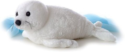 Aurora Plush Snow Seal Flopsie 12"(White)
