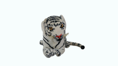 

O Teddy White Tiger - 7 Inch(White)