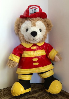

Disney Parks Fireman Fire Fighter Duffy Bear Mickey Mouse New(Brown)
