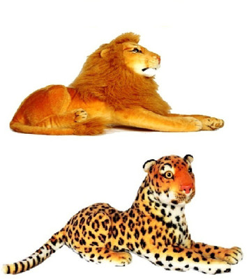 

VRV Wild Animal Cheetah and Lion - 17 cm(Multicolor)