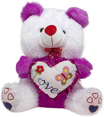Fashion Knockout T.Ambroidery White Teddy - 40 cm(Multicolor)