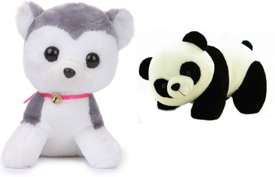 

Deals India Deals India Soft Toy Cute Dog with bell and Panda Soft toy (26cm) (set of 2) combo - 26 cm(Multicolor)