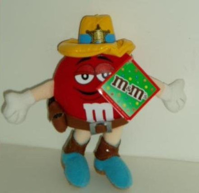 

Mars Red M & M Candy Sheriff Plush With Backpack Clip(Red)