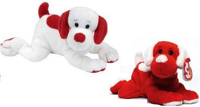 TY Beanie Babies Honeybun Dog(White)