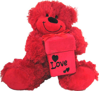 

Tickles Teddy With Love In Hand - 25 cm(Red)