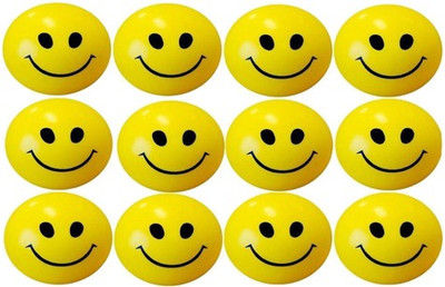 

GIKAY Smiley Balls Set of 12 Pieces - 3 inch(Yellow)