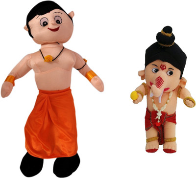 

Poonam Big Size Chota Bheem Kids Plush Soft Toy 50cm (20inch) With Small Ganesha - 50 cm(Multicolor)