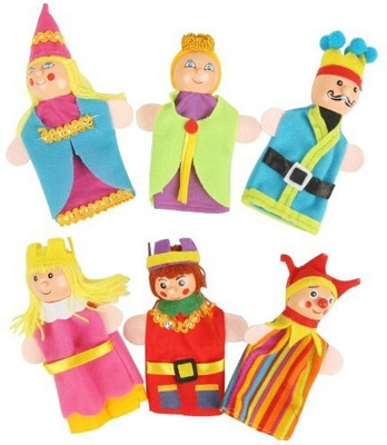 

Kuhu Creations King, Queen Family Wooden Finger Puppet - 7 cm(Multicolor)