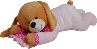 

Surbhi Laying Dog - 25 cm(Pink)