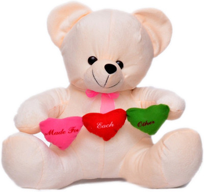 Dayzee Valentine 3 Heart Teddy For Someone Special - 30 cm(Cream)