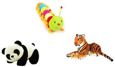 

Yakeen Cute Caterpillar, Soft Panda & Brown Tiger Soft Toys Combo Pack of 2 - 55 cm(Multicolour)