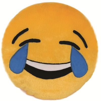 

Skylofts Laughing Emoji Stuffed Smiley Pillow Cushion - 35 cm(Yellow)