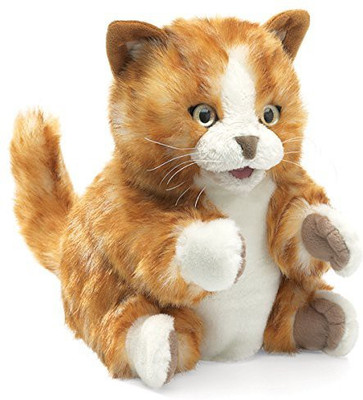 

Folkmanis Orange Tab Kitten Hand Puppet - 8 inch(Brown)