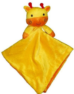 

Bean Sprout Bright Yellow & Orange Happy Giraffe Plush Security Blanket(Yellow)