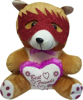 

Aparshi Teddybear with mask stuffed soft toy - 45 cm(Pink)
