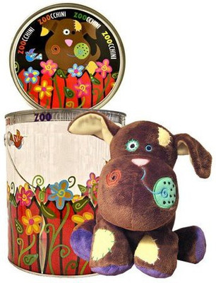 

Zoocchini Puppy Plush Animal In Gift Bucket(Brown)