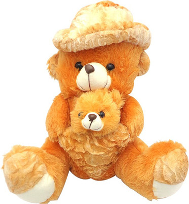 

Art N Hub Shaded Cap Teddy With Small teddy (H-48cm) - 48 cm(Brown)