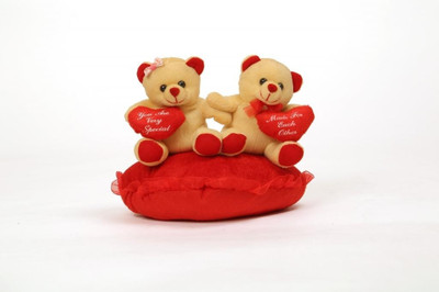 

DealBindaas Valentine Stuff Toy Teddy Bear on Heart - 18 Cms(Multicolor)