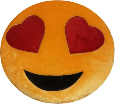 

Lehar Toys Smiley Cushion (Love) - 15 cm(Yellow)