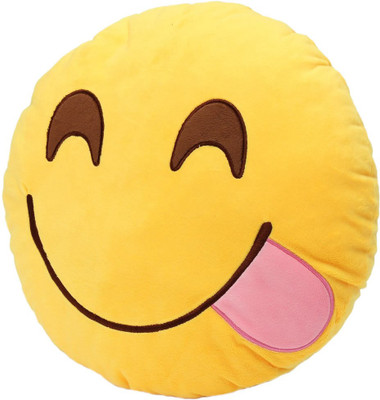 

Grab A Deal Hungry Smiley Plush Cushion with a Big Tongue - 12 inch(Yellow)