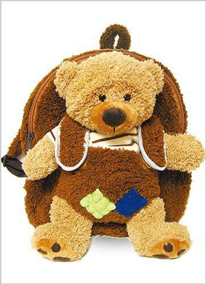 

PECO Ware Kids Plush Backpack With Removable Teddy Bearperfect - 20 inch(Brown)