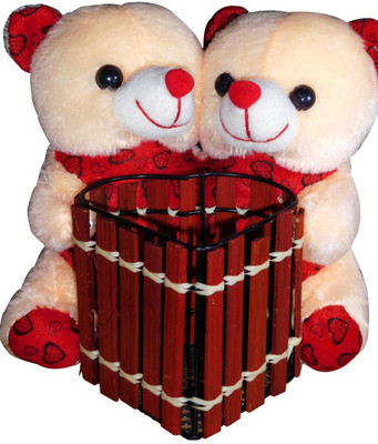 

Siddhi Gifts Gifts For Love - Teddy With Pen Stand - 15 cm(Beige)