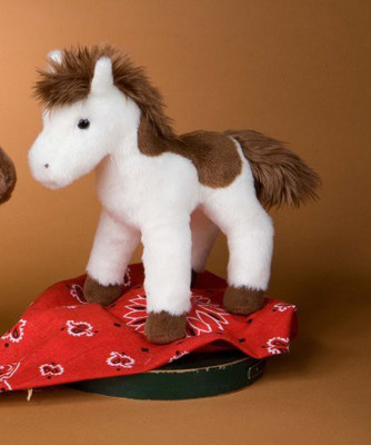 Douglas Cuddle Toys Brown Paint Horse(White)