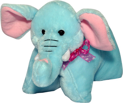 

Joey Toys Lovely Elephant Cushion - 7 inch(Blue)