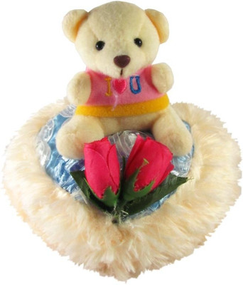 

Tickles Teddy With Rose232 - 15 cm(Beige)