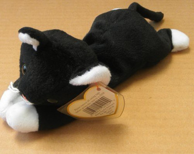 

ty Beanie Babies Zip The Cat Animal Plush 6 Inches Long - 15 inch(Black)